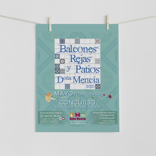 Diseño gráfico. Concurso de balcones, rejas y patios, Ayto. de Doña Mencía.