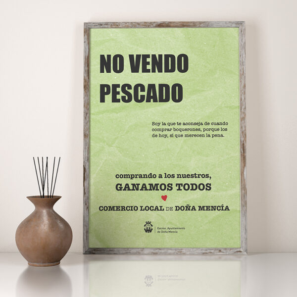 Diseño gráfico e impresión. Campaña en apoyo al Comercio Local, Ayto. de Doña Mencía.