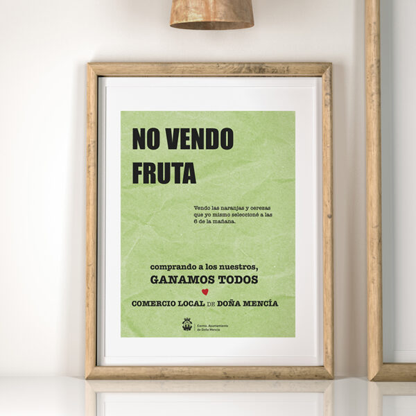 Diseño gráfico e impresión. Campaña en apoyo al Comercio Local, Ayto. de Doña Mencía.