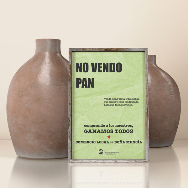 Diseño gráfico e impresión. Campaña en apoyo al Comercio Local, Ayto. de Doña Mencía.