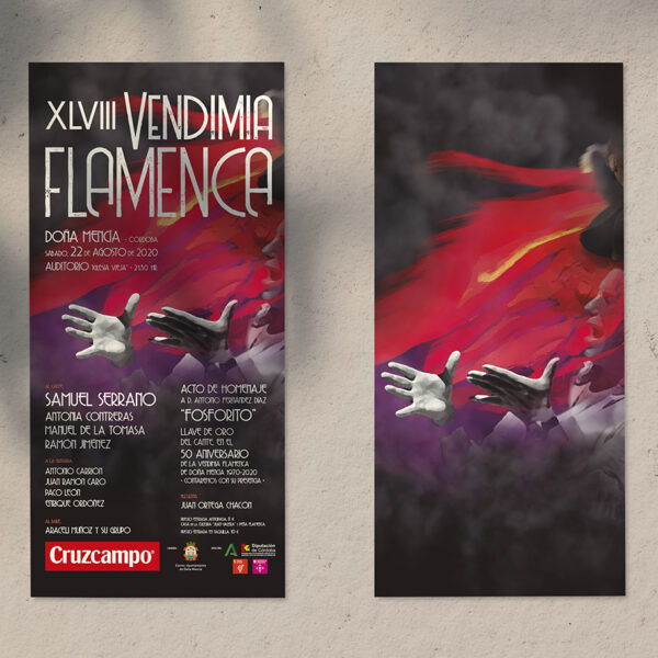 Diseño de imagen gráfica. XLVIII Vendimia Flamenca de Doña Mencía.