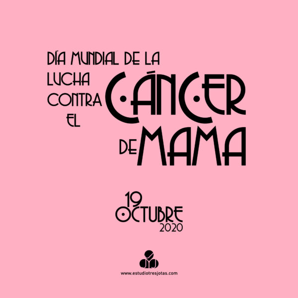 Diseño de cartel, Día Mundial de la Lucha contra el Cáncer de Mama.