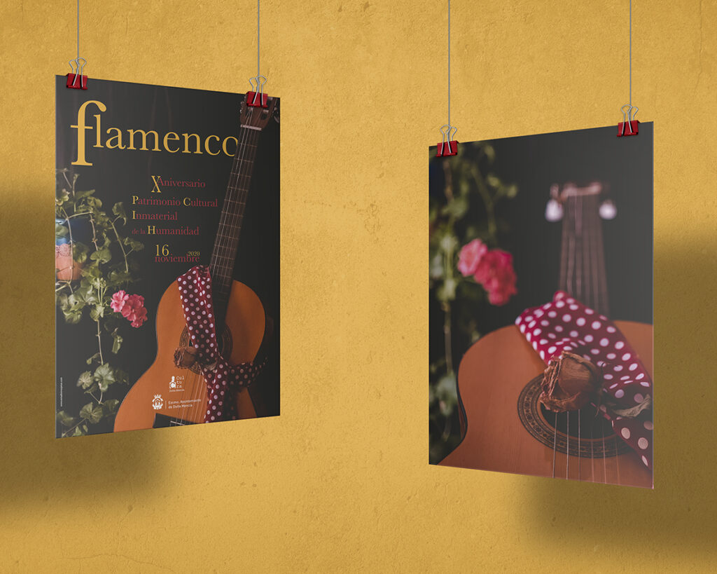 Diseño de cartel para el Día Internacional del Flamenco.