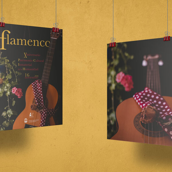 Diseño de cartel para el Día Internacional del Flamenco.